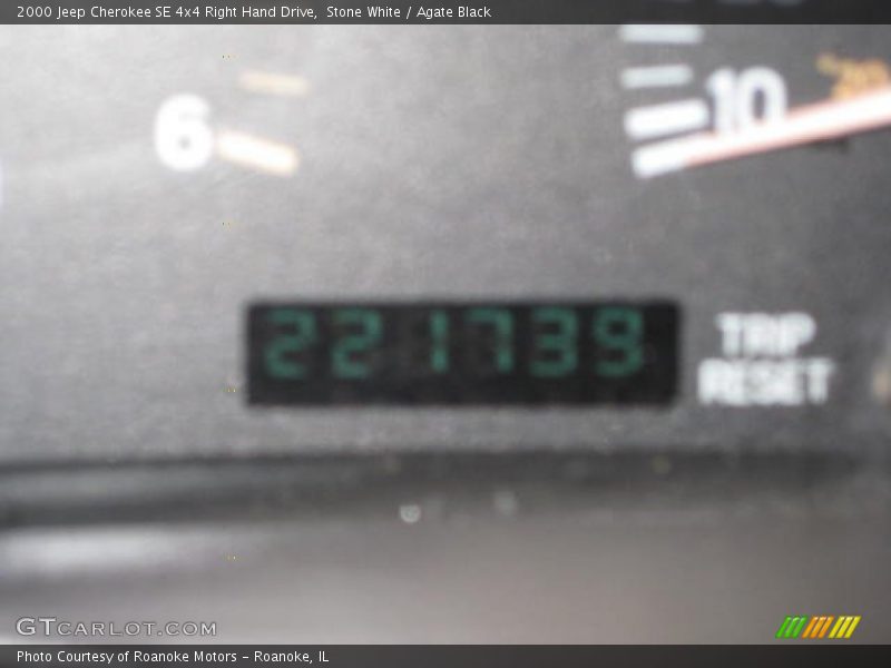 Stone White / Agate Black 2000 Jeep Cherokee SE 4x4 Right Hand Drive