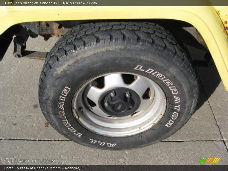 Malibu Yellow / Gray 1989 Jeep Wrangler Islander 4x4