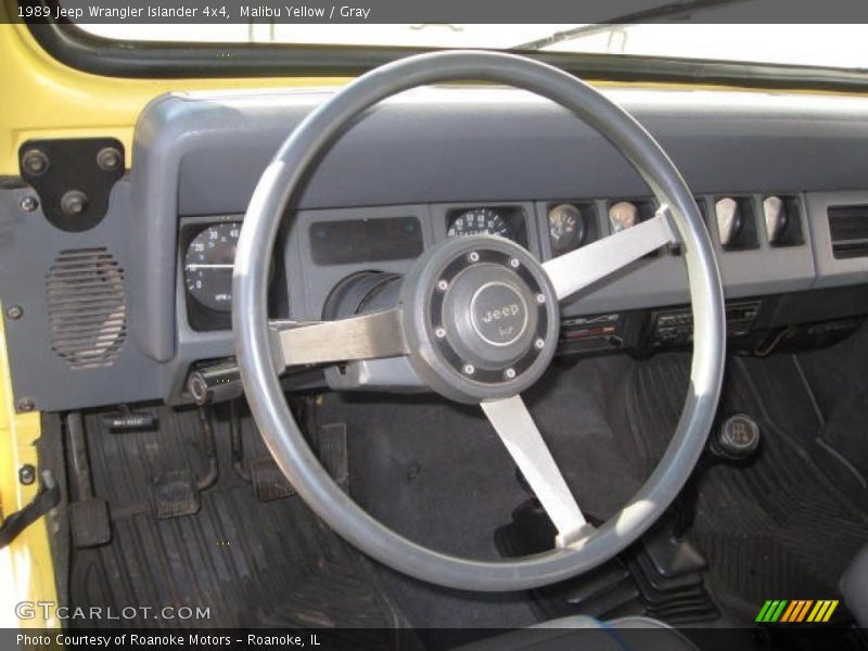 Malibu Yellow / Gray 1989 Jeep Wrangler Islander 4x4
