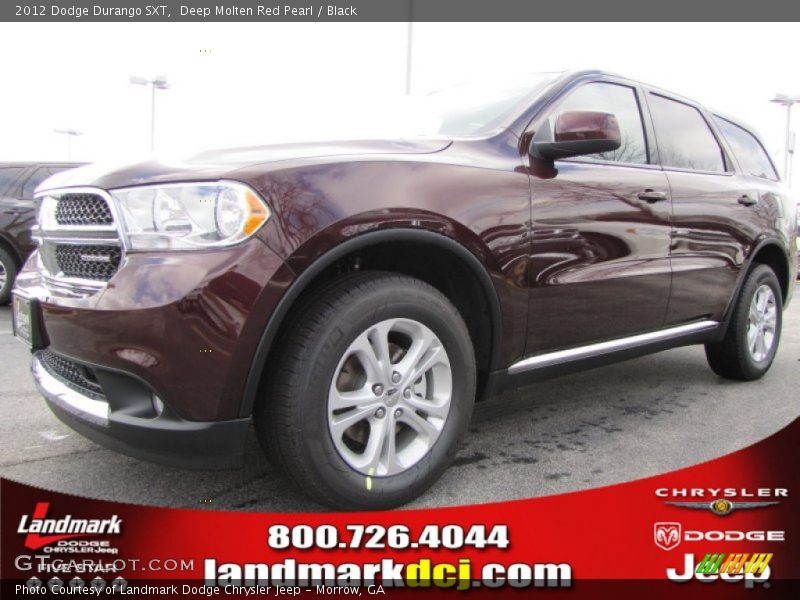 Deep Molten Red Pearl / Black 2012 Dodge Durango SXT