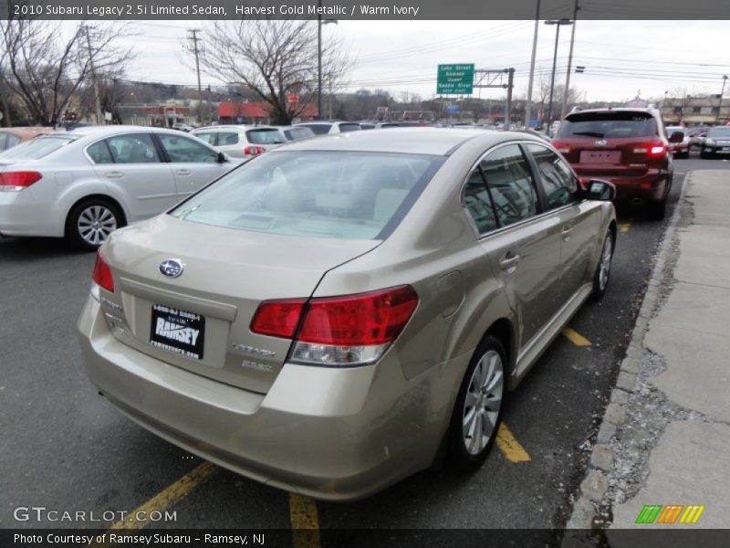 Harvest Gold Metallic / Warm Ivory 2010 Subaru Legacy 2.5i Limited Sedan