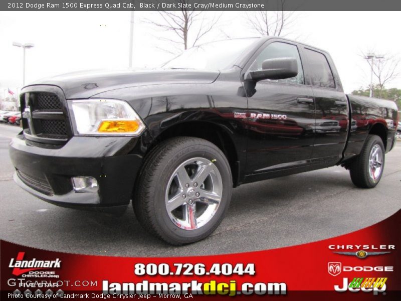 Black / Dark Slate Gray/Medium Graystone 2012 Dodge Ram 1500 Express Quad Cab