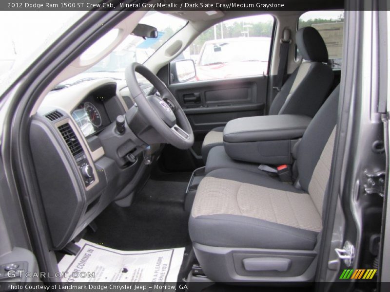 Mineral Gray Metallic / Dark Slate Gray/Medium Graystone 2012 Dodge Ram 1500 ST Crew Cab