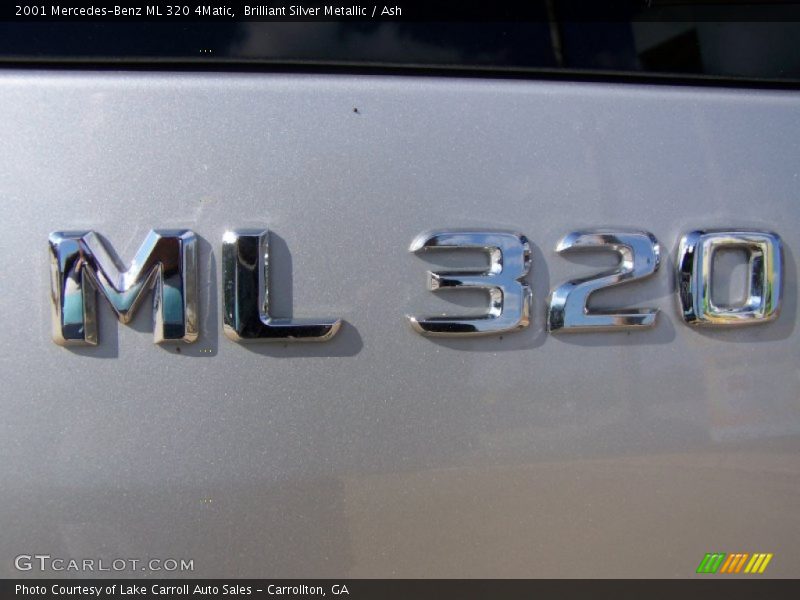 Brilliant Silver Metallic / Ash 2001 Mercedes-Benz ML 320 4Matic