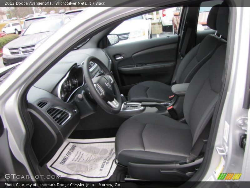 Bright Silver Metallic / Black 2012 Dodge Avenger SXT