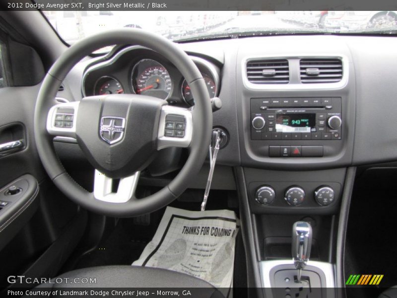 Bright Silver Metallic / Black 2012 Dodge Avenger SXT