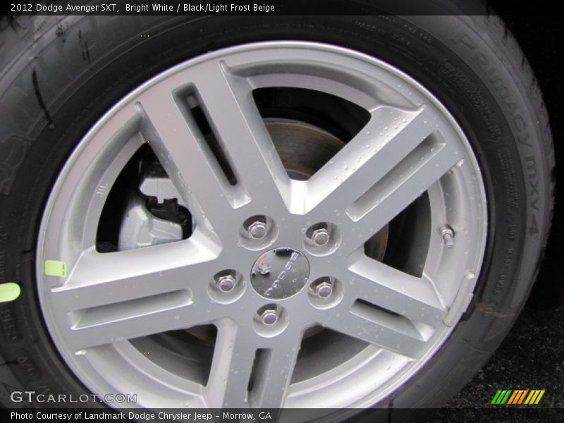 Bright White / Black/Light Frost Beige 2012 Dodge Avenger SXT