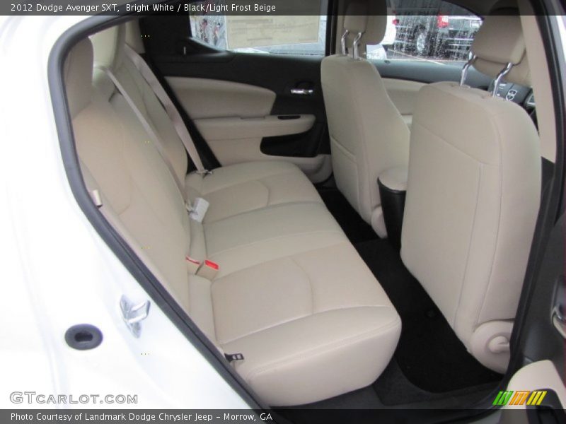 Bright White / Black/Light Frost Beige 2012 Dodge Avenger SXT