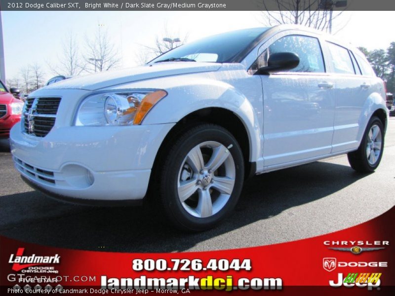 Bright White / Dark Slate Gray/Medium Graystone 2012 Dodge Caliber SXT