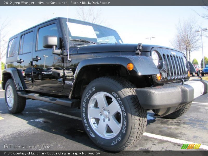 Black / Black/Dark Saddle 2012 Jeep Wrangler Unlimited Sahara 4x4