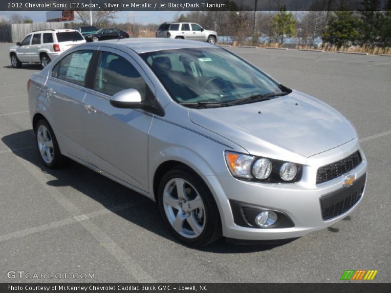 Silver Ice Metallic / Jet Black/Dark Titanium 2012 Chevrolet Sonic LTZ Sedan