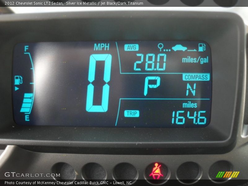 Silver Ice Metallic / Jet Black/Dark Titanium 2012 Chevrolet Sonic LTZ Sedan