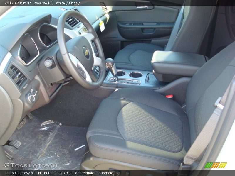 White / Ebony 2012 Chevrolet Traverse LT
