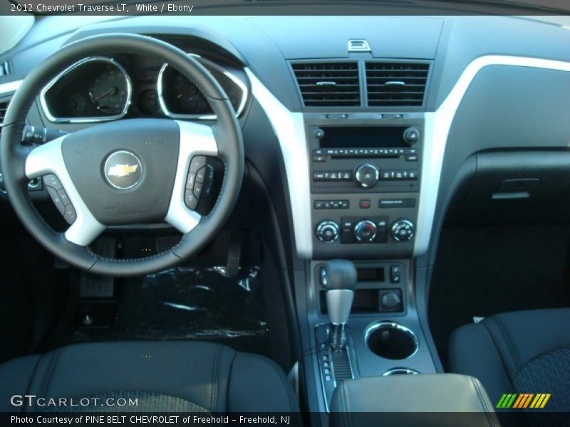 White / Ebony 2012 Chevrolet Traverse LT