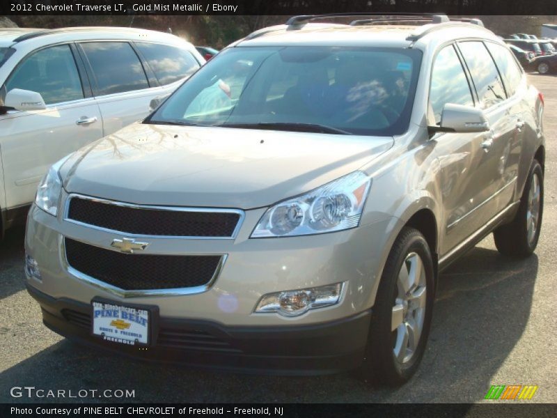 Gold Mist Metallic / Ebony 2012 Chevrolet Traverse LT