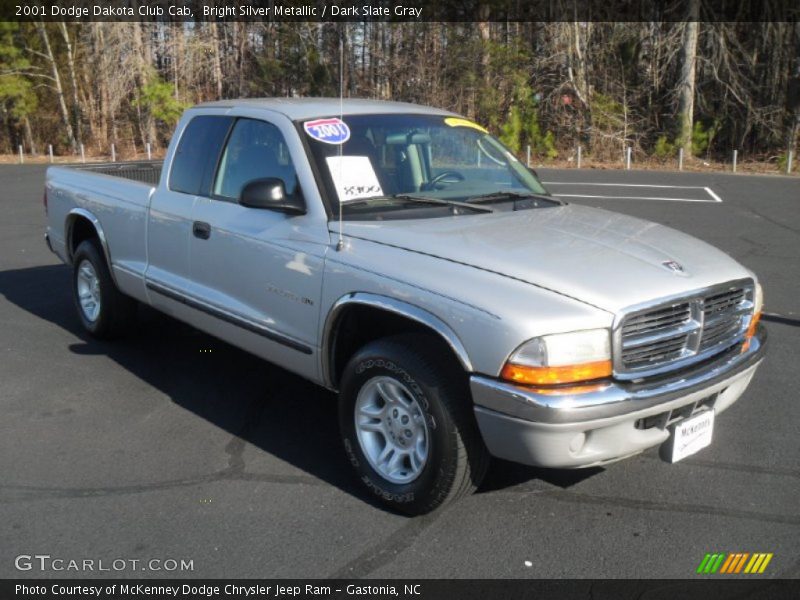 Bright Silver Metallic / Dark Slate Gray 2001 Dodge Dakota Club Cab