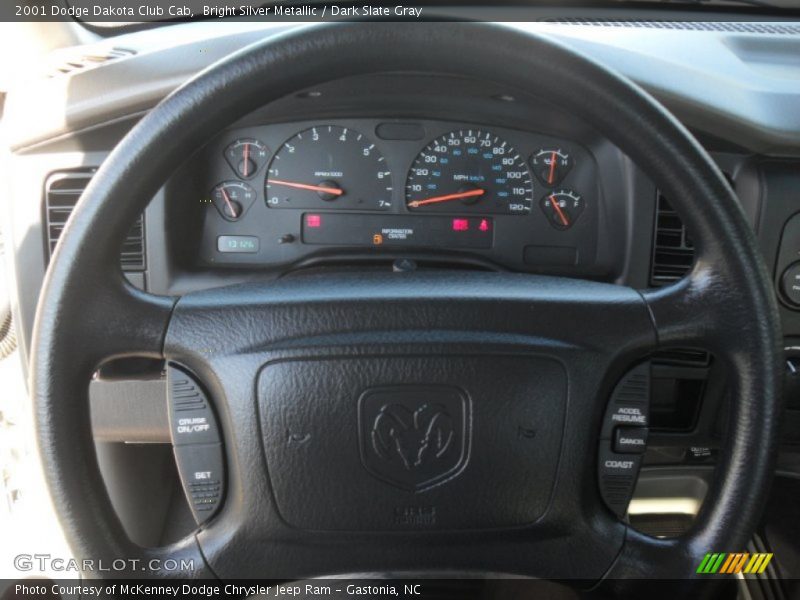 Bright Silver Metallic / Dark Slate Gray 2001 Dodge Dakota Club Cab