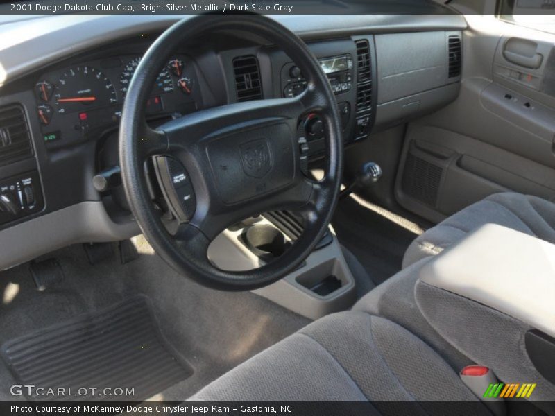 Bright Silver Metallic / Dark Slate Gray 2001 Dodge Dakota Club Cab