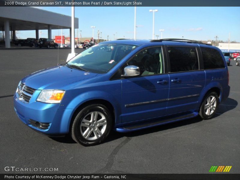 Marathon Blue Pearl / Dark Slate/Light Shale 2008 Dodge Grand Caravan SXT