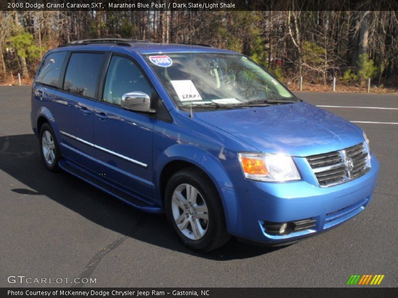 Marathon Blue Pearl / Dark Slate/Light Shale 2008 Dodge Grand Caravan SXT