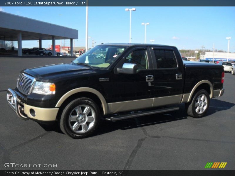 Black / Tan 2007 Ford F150 Lariat SuperCrew