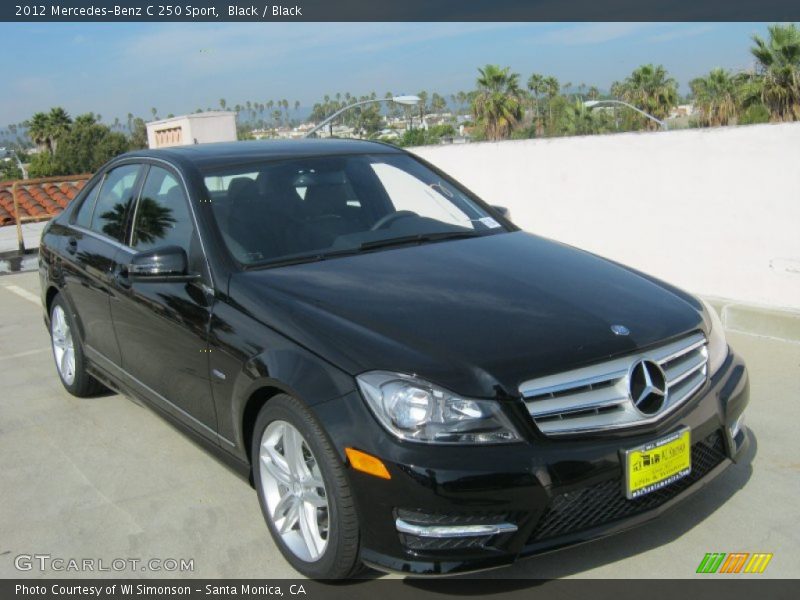 Black / Black 2012 Mercedes-Benz C 250 Sport