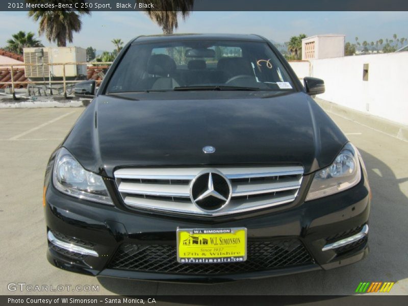 Black / Black 2012 Mercedes-Benz C 250 Sport