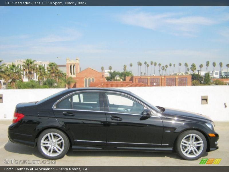 Black / Black 2012 Mercedes-Benz C 250 Sport