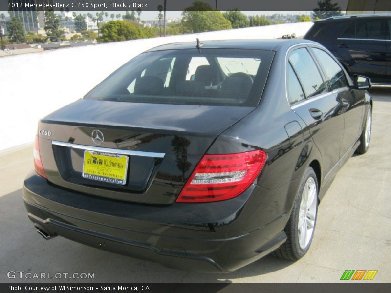 Black / Black 2012 Mercedes-Benz C 250 Sport