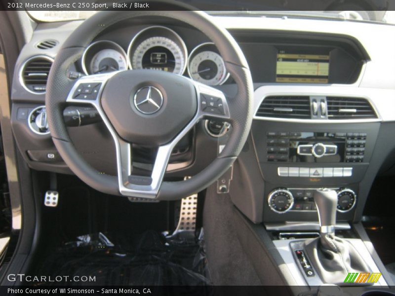 Black / Black 2012 Mercedes-Benz C 250 Sport