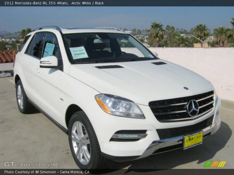 Arctic White / Black 2012 Mercedes-Benz ML 350 4Matic