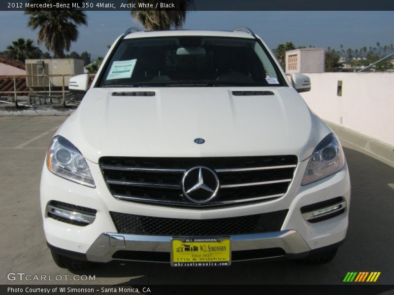 Arctic White / Black 2012 Mercedes-Benz ML 350 4Matic