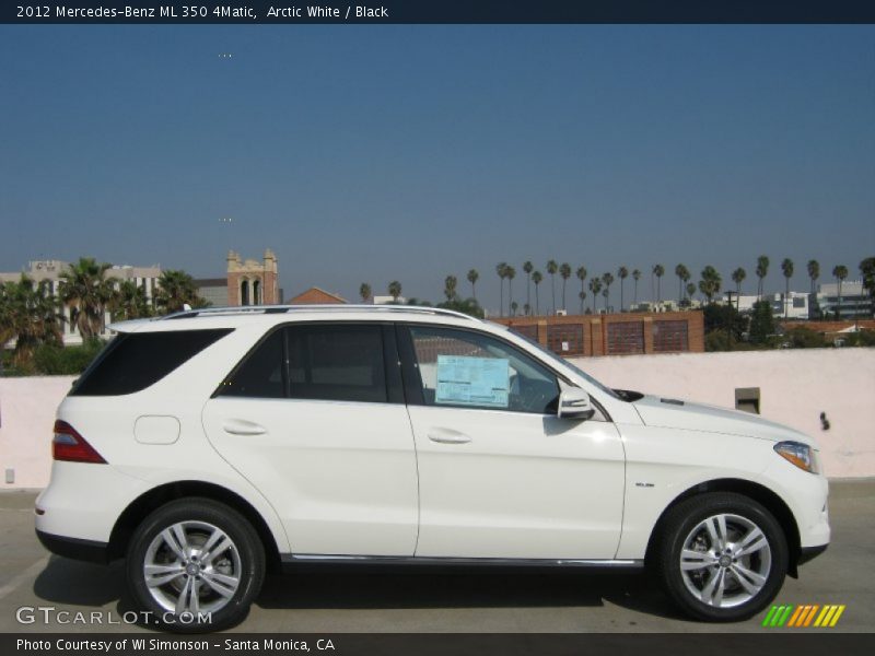 Arctic White / Black 2012 Mercedes-Benz ML 350 4Matic