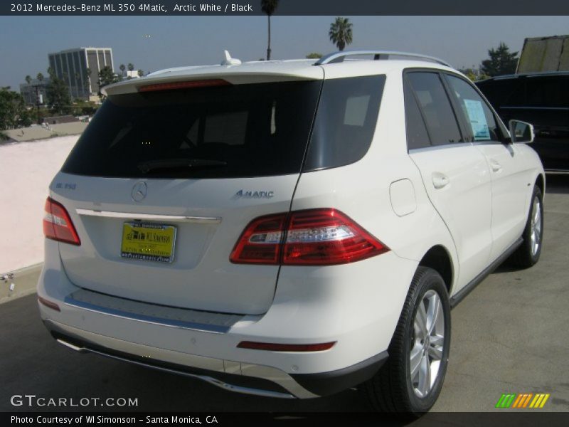 Arctic White / Black 2012 Mercedes-Benz ML 350 4Matic