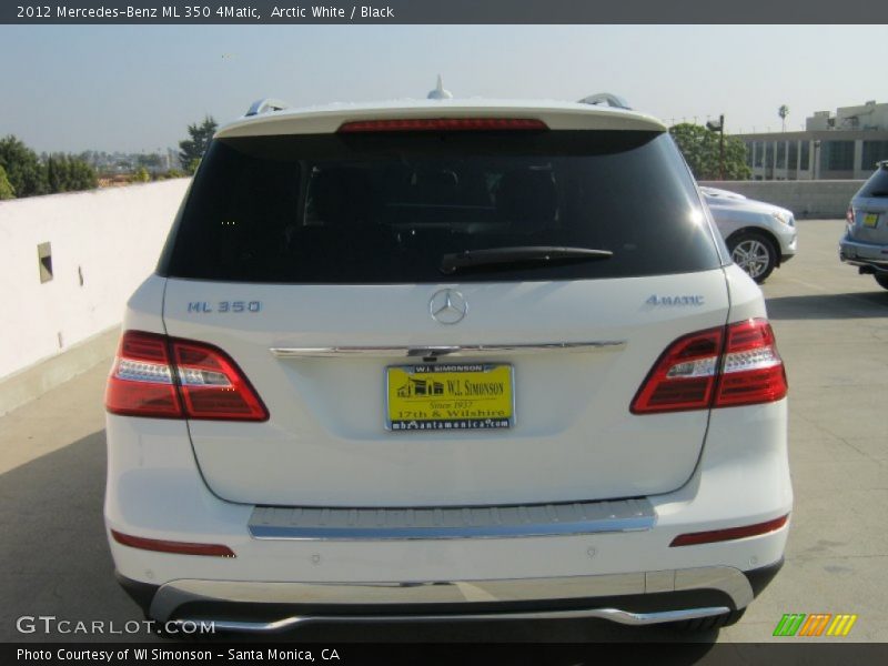 Arctic White / Black 2012 Mercedes-Benz ML 350 4Matic