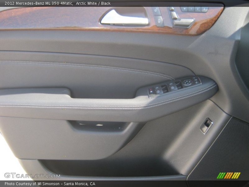 Arctic White / Black 2012 Mercedes-Benz ML 350 4Matic