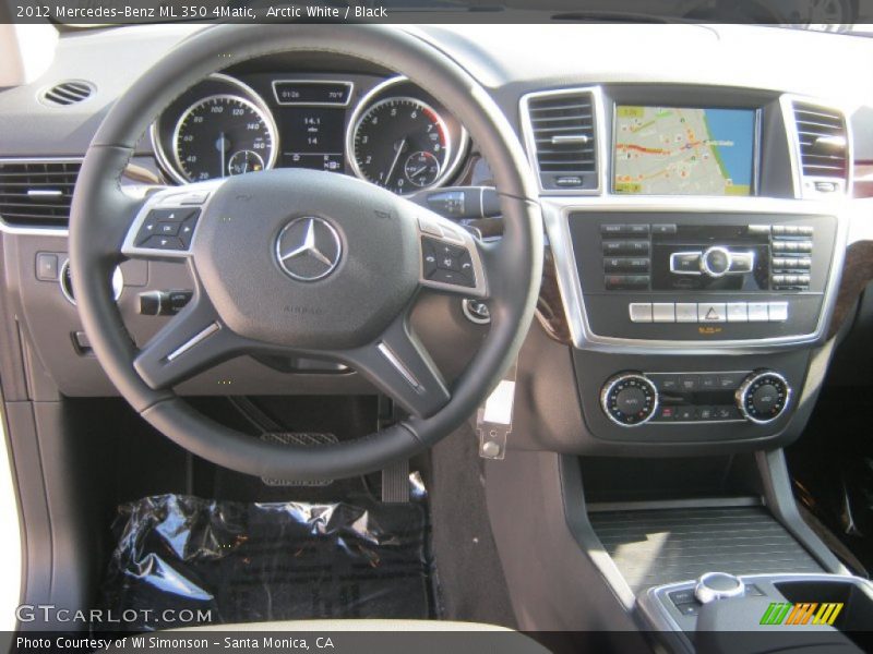 Arctic White / Black 2012 Mercedes-Benz ML 350 4Matic