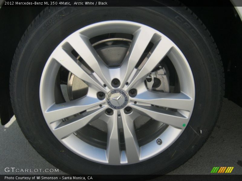 Arctic White / Black 2012 Mercedes-Benz ML 350 4Matic