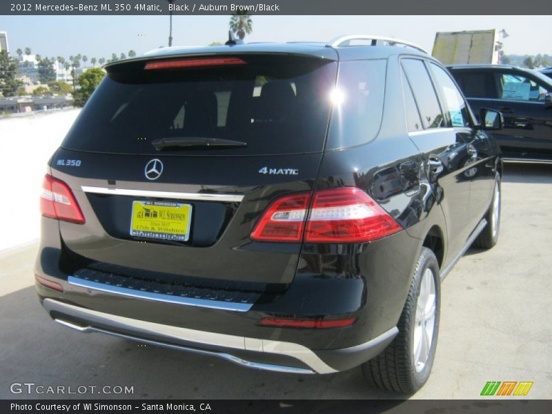 Black / Auburn Brown/Black 2012 Mercedes-Benz ML 350 4Matic
