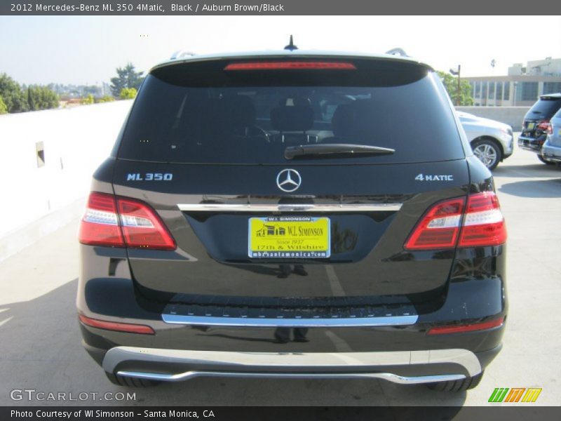 Black / Auburn Brown/Black 2012 Mercedes-Benz ML 350 4Matic