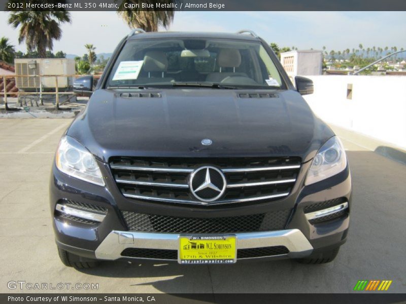 Capri Blue Metallic / Almond Beige 2012 Mercedes-Benz ML 350 4Matic
