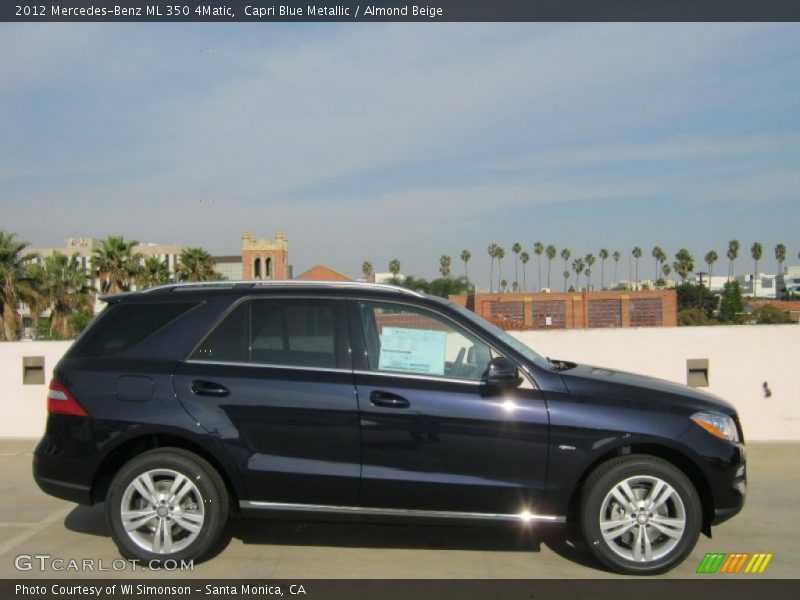 Capri Blue Metallic / Almond Beige 2012 Mercedes-Benz ML 350 4Matic