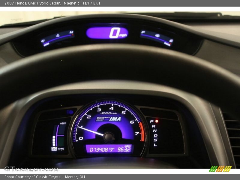 Magnetic Pearl / Blue 2007 Honda Civic Hybrid Sedan