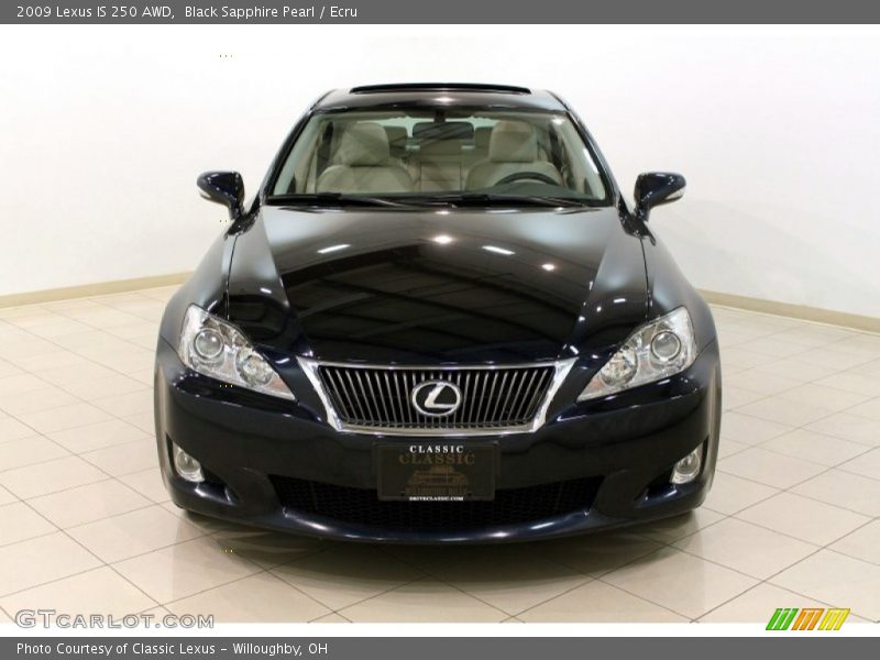 Black Sapphire Pearl / Ecru 2009 Lexus IS 250 AWD
