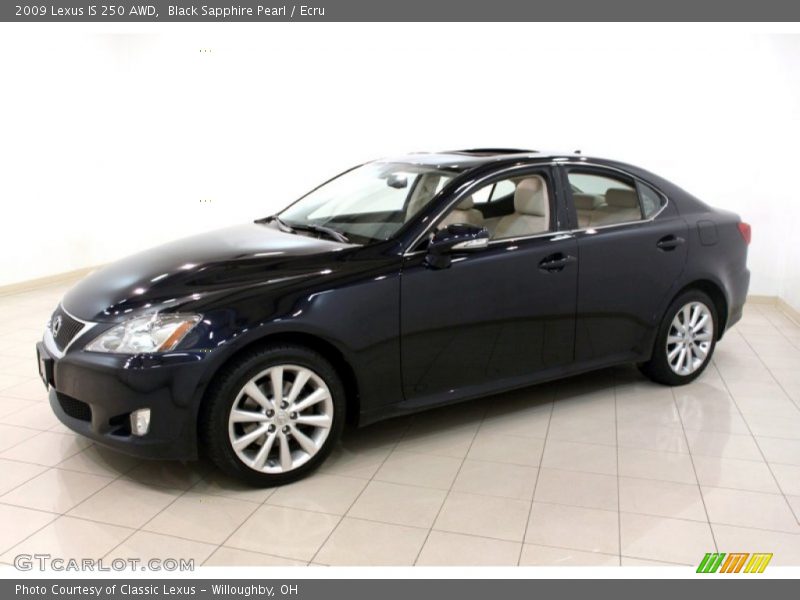 Black Sapphire Pearl / Ecru 2009 Lexus IS 250 AWD