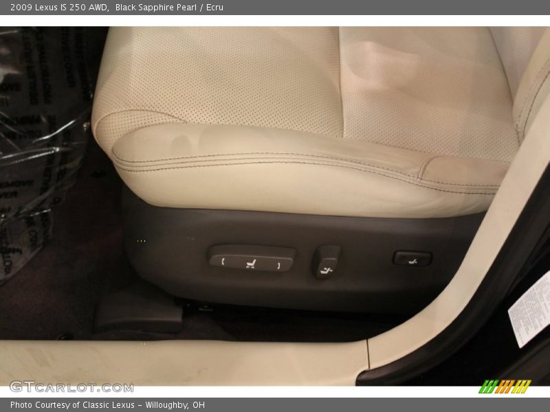 Black Sapphire Pearl / Ecru 2009 Lexus IS 250 AWD
