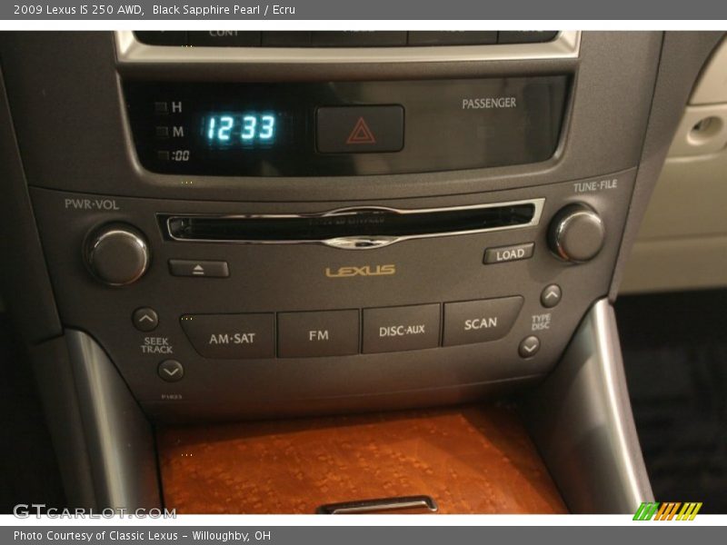 Black Sapphire Pearl / Ecru 2009 Lexus IS 250 AWD