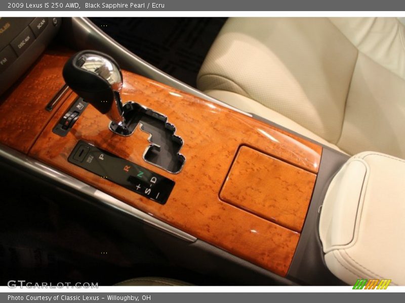 Black Sapphire Pearl / Ecru 2009 Lexus IS 250 AWD