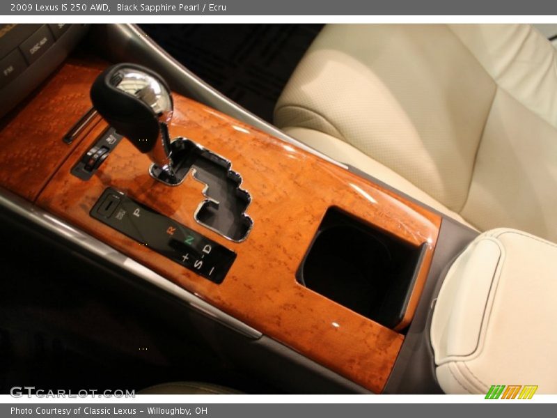 Black Sapphire Pearl / Ecru 2009 Lexus IS 250 AWD