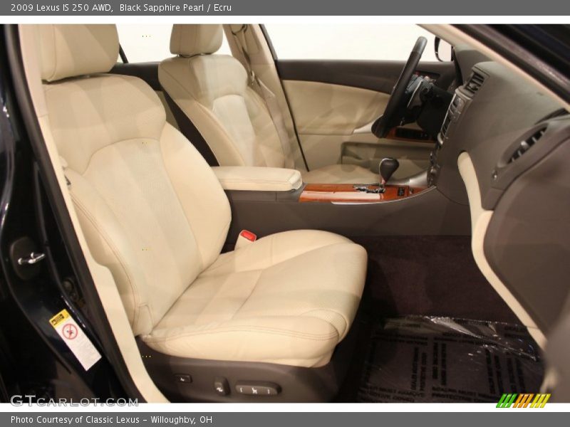 Black Sapphire Pearl / Ecru 2009 Lexus IS 250 AWD
